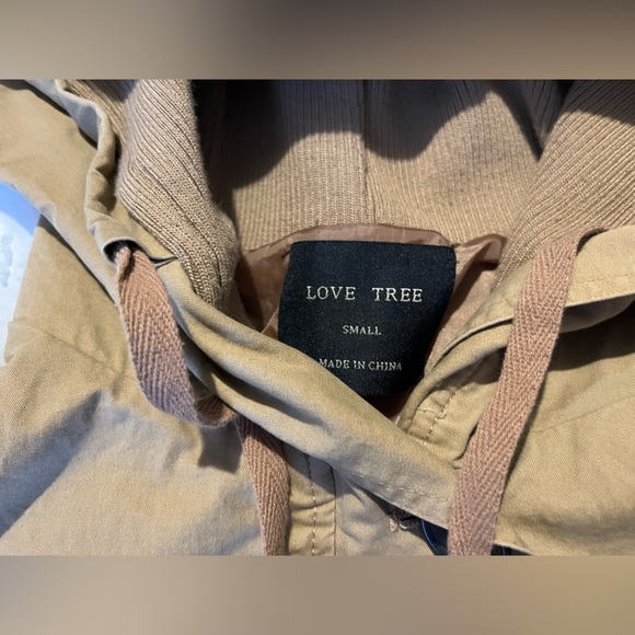 Love Tree khaki jacket size small - Picture 3 of 5